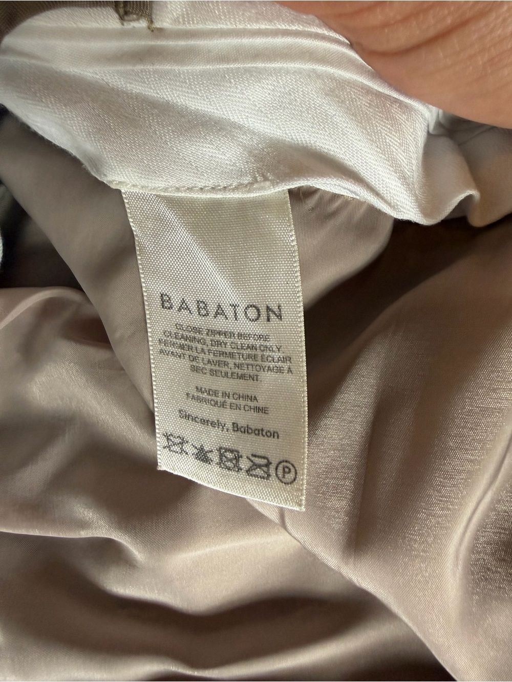 Aritzia Babaton City Wool Agency Pant Taupe Beige Tailored Trousers Size 2 - Picture 12 of 13
